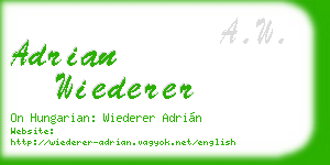 adrian wiederer business card